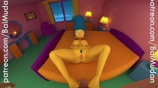 'The Simpsons - Marge Simpson feet wank POV'