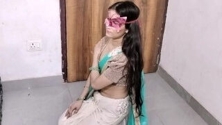 'Beautiful steaming Indian wifey In Traditional Saree providing fellatio And penetrated Hard'