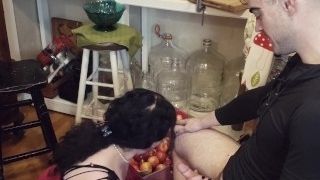 Kitchen cougar Gets screwed rock-hard IN SIDE HER (Making Apple Cider & Pie)