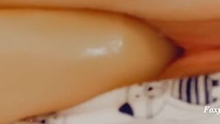 Adorable unshaved labia Learning Takes fuck-stick. Homemade flick. Closeup