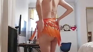 Fantastic abdomen dancing naked wifey