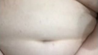 Closeup point of view plowing and nutting in chubby unshaved beaver ðŸ˜