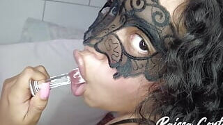 Raissa Conte providing vulva and receiving jizm on lips