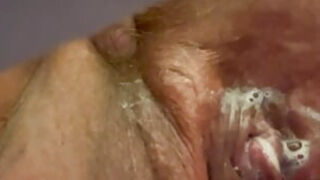 Mammary moist monstrous labia grimacing climax while squatting