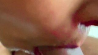 BBW-Stepsister: fellates my fuckpole & help me nasty in douche but accidentally i spunk in her face
