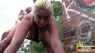 Public chesty mature screwed outdoor on 1st fledgling lovemaking appointment