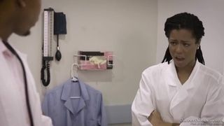 Dark-hued handsome Nurse steamy porno Story With Ricky Johnson