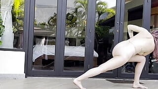 Bare yoga: tropical outdoor quiet fountain - GreyDesire69