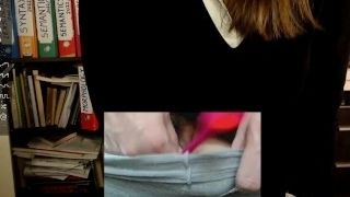 Schoolteacher is privately jerking and pumping out in her stretch pants during examination