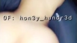 Transsexual hon3y hundr3d tossing bootie on big black cock