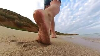 Ensue My Sand Footprints Along The Summer Seashore