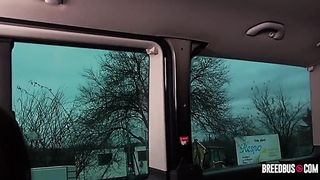 Stellar Czech cougar Mea Melone picks up stranger for anal invasion fuckfest in a mini bus
