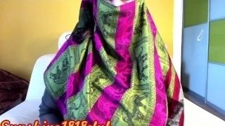 Muslim Arabic plumper cougar web cam dame in Hijab onanism bare 02.14 recording Arab massive knockers webweb cams