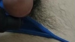 Fap with assfuck culo buttplug until jizm while dressed in g cable
