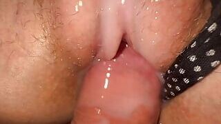 Immensely macro shot nail with friend's hubby, white pearly grease nail and the greatest internal ejaculation