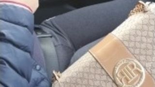 Step son hand slip under step mom panties touching her pussy in the car