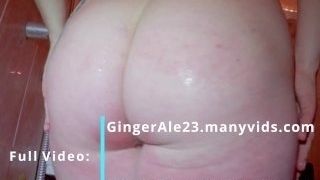 Extraordinary closeup unshaved Ginger labia opened up peeing Ginger Ale phat ass white girl cougar