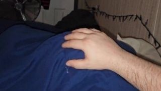 Secret blowjob under blankets don't want roomies to observe