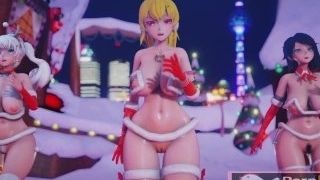 Mmd r18 Breakthrough Ruby Yang Weiss bathing suit Santa attire three dimensional anime porn magnificent obscene honey