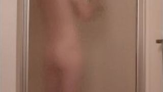 Step sister spy's on me while showering and frolicking with my fuckpole