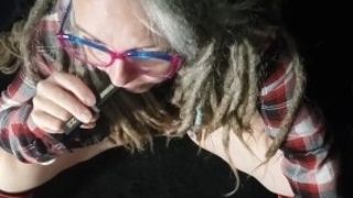 Teaser of platinum 420 cougar Hippie inhaling their father -- Death PixZ Stx does porno on OF