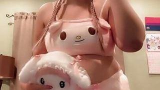 Fantastic my melody bunny costume play