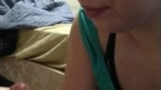 Needy slut can't take big dick in her mouth