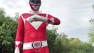 Force Ranger fapping outdoor.