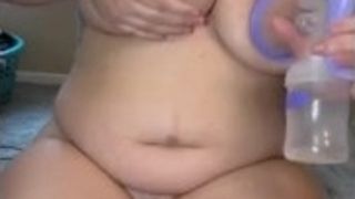 Phat milky female turgid with milk wants to lactate all over you