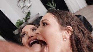Chesty dark haired Neighbors Help A Mature guy Out