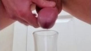 Spunking IN A SHOT GLASS try 1