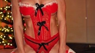 Santas lil' cougar Needs An Early Christmas internal ejaculation