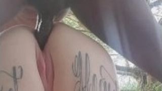 Inked cougar with brilliant fun bags is orgyually aroused by orgy outdoors (extended)