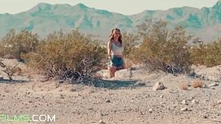 Tiffany Watson Gets a large facial cumshot In The Desert