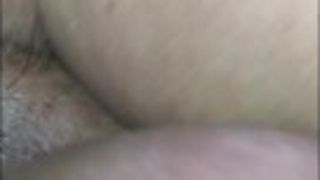 Bottom look hubby poking wife's soggy puss thinking about another raw facehole in the testicles
