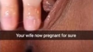 Your cougar wifey is now getting prego from my hefty internal cumshot in her pussy- hotwifey Snapchat Captions