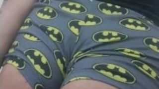 Flashing off my meaty puffies and fat butt in my toon jammies before going to sofa