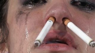 ï»¿2 Cigarets To The Nose Of restrain bondage chick