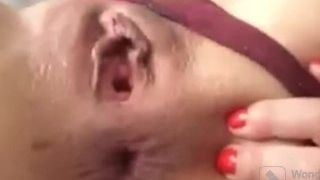 Wifey ass fucking getting off while on vaca pt.three (loud screaming, finger licking)